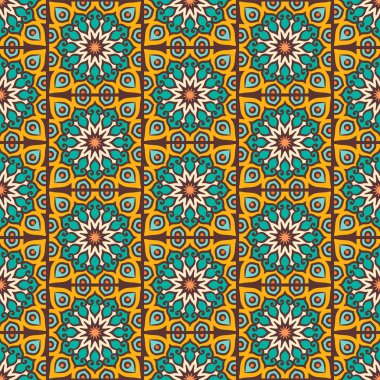 etnik çiçek seamless modeli