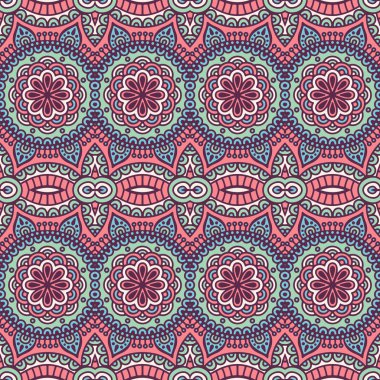 etnik çiçek seamless modeli
