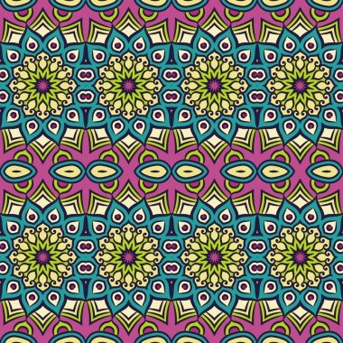 etnik çiçek seamless modeli