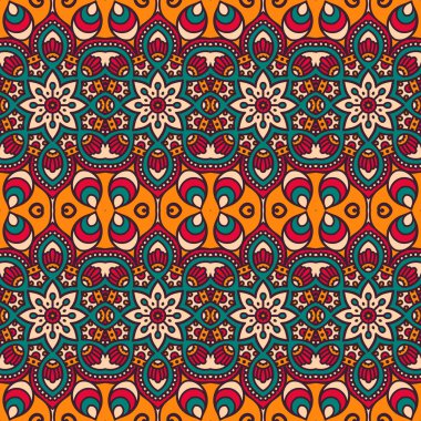 etnik çiçek seamless modeli