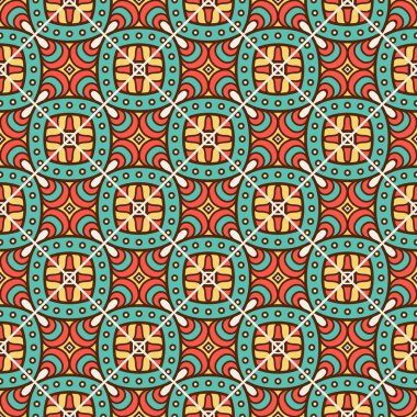 etnik çiçek seamless modeli