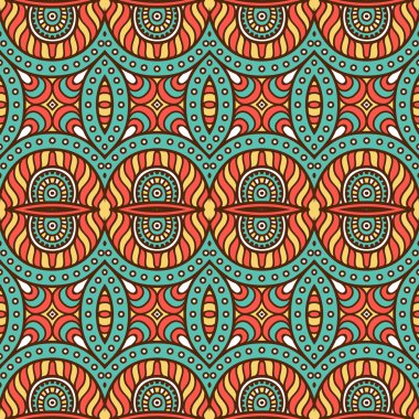 etnik çiçek seamless modeli