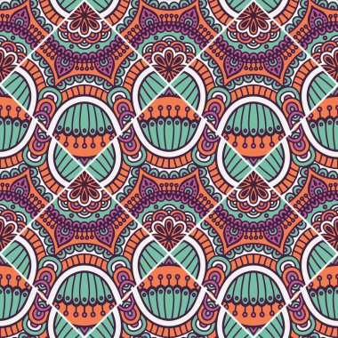 etnik çiçek seamless modeli