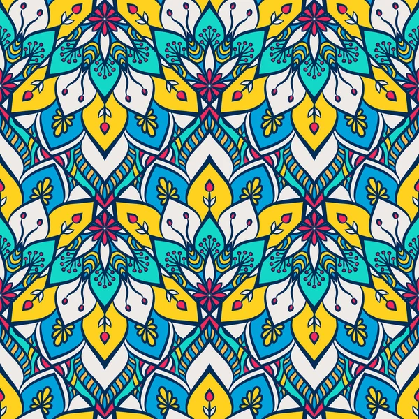 etnik çiçek seamless modeli