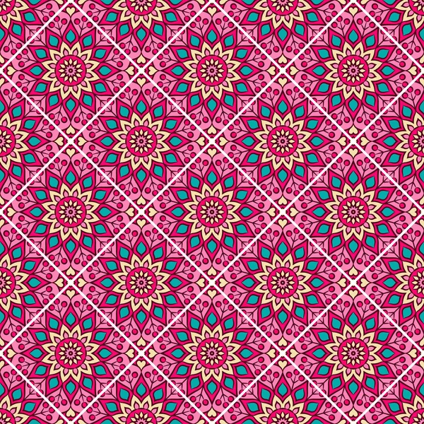 etnik çiçek seamless modeli