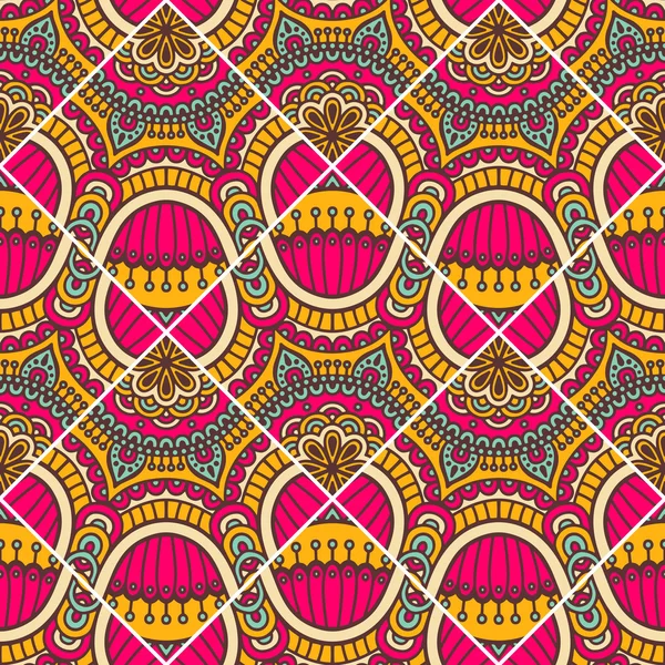 etnik çiçek seamless modeli