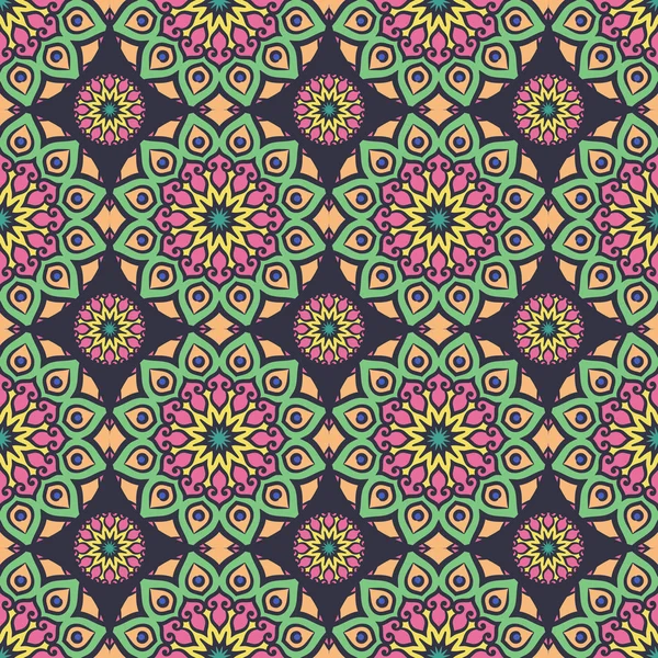 etnik çiçek seamless modeli