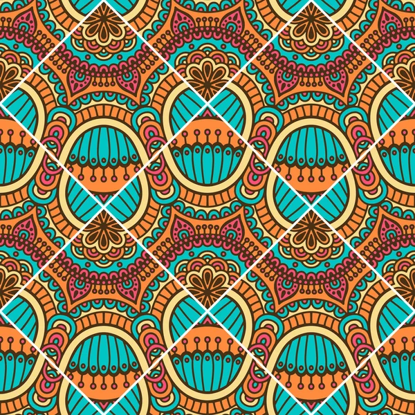 etnik çiçek seamless modeli