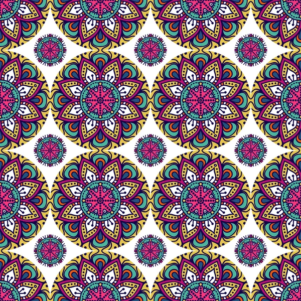 etnik çiçek seamless modeli