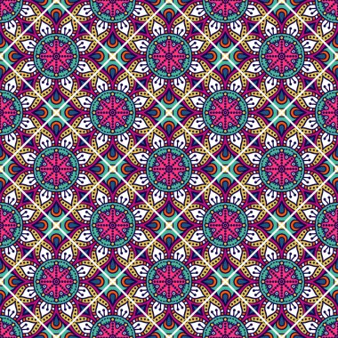 etnik çiçek seamless modeli