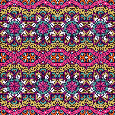 etnik çiçek seamless modeli