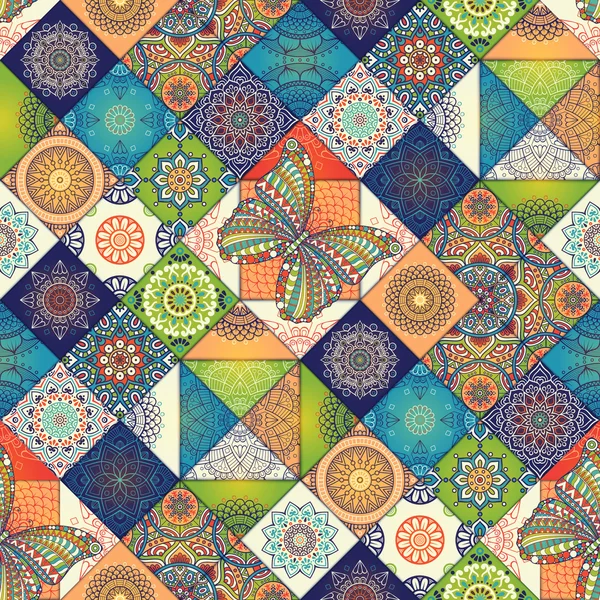 etnik çiçek seamless modeli