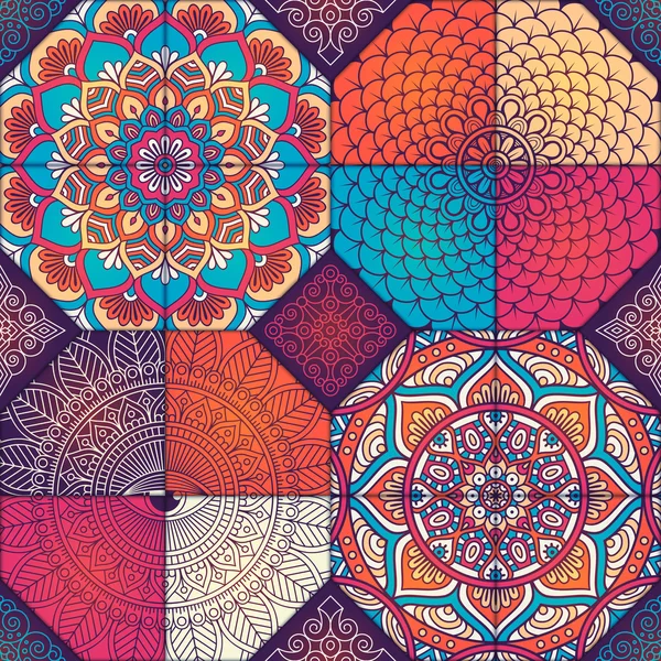 etnik çiçek seamless modeli