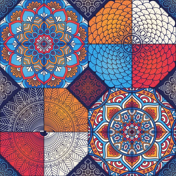 etnik çiçek seamless modeli