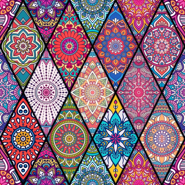 etnik çiçek seamless modeli