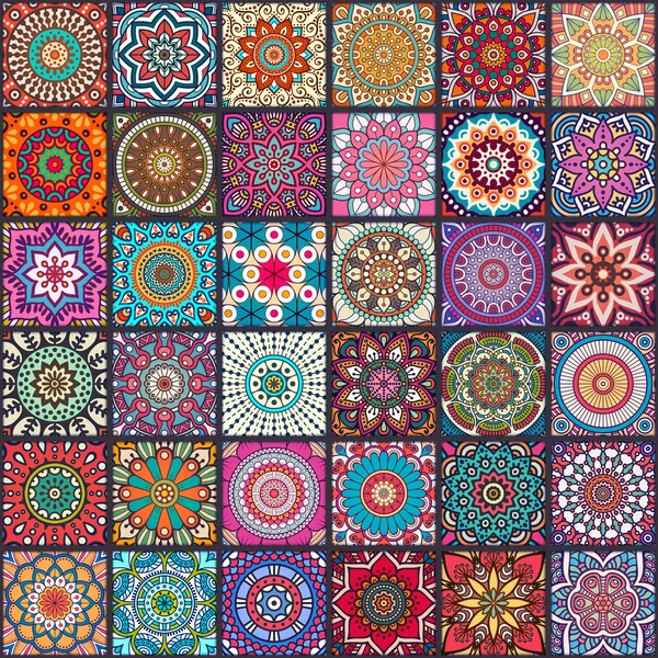 etnik çiçek seamless modeli