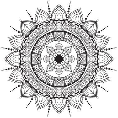 Vektör Hintli Mandala