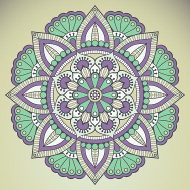 Vektör Hintli Mandala