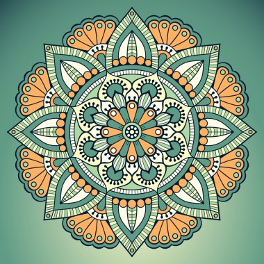 Vektör Hintli Mandala