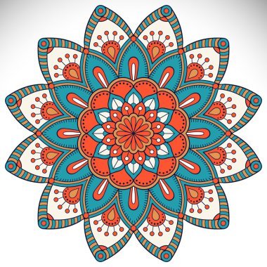 Vektör Hintli Mandala