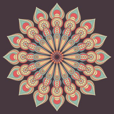 Vektör Hintli Mandala