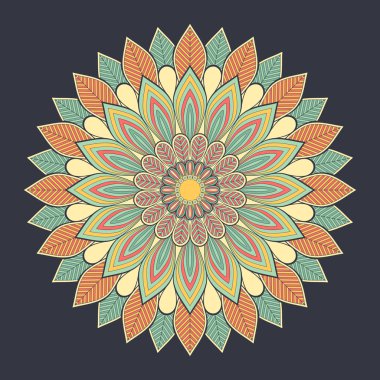 Vektör Hintli Mandala