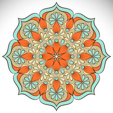 Vektör Hintli Mandala