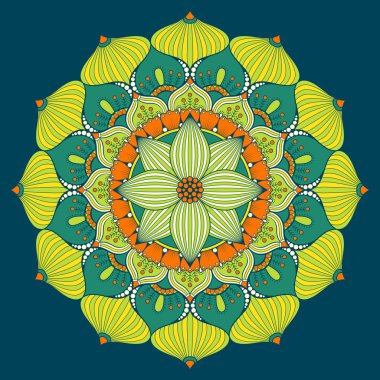 Vektör Hintli Mandala