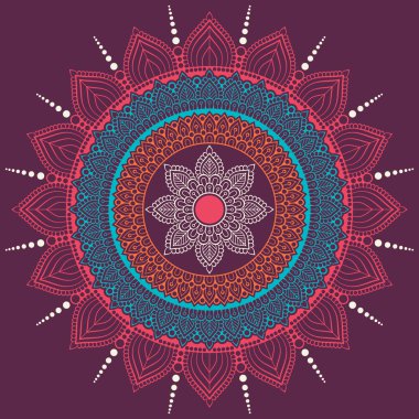 Vektör Hintli Mandala