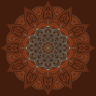 Vektör Hintli Mandala