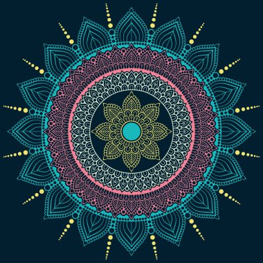 Vektör Hintli Mandala