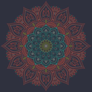 Vektör Hintli Mandala