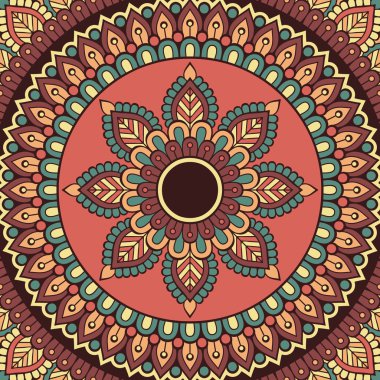 Vektör Hintli Mandala