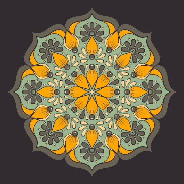 Vektör Hintli Mandala