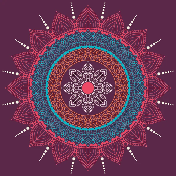 Indiai Mandala vektor — Stock Vector