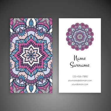 Kartvizit. Vintage dekor elementleri.