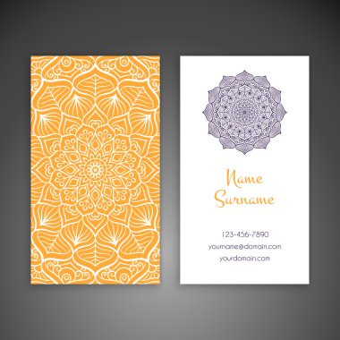 Kartvizit. Vintage dekor elementleri.