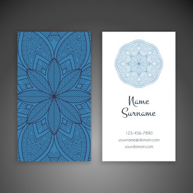 Kartvizit. Vintage dekor elementleri.