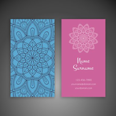 Kartvizit. Vintage dekor elementleri.