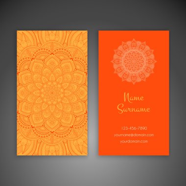 Kartvizit. Vintage dekor elementleri.