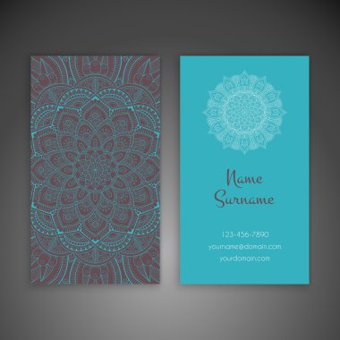 Kartvizit. Vintage dekor elementleri.