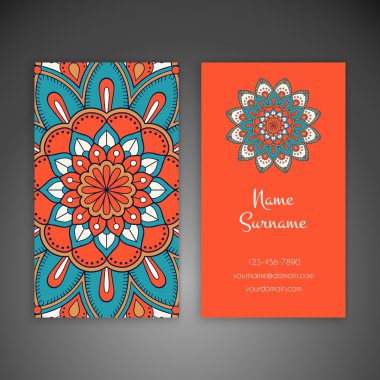 Kartvizit. Vintage dekor elementleri.