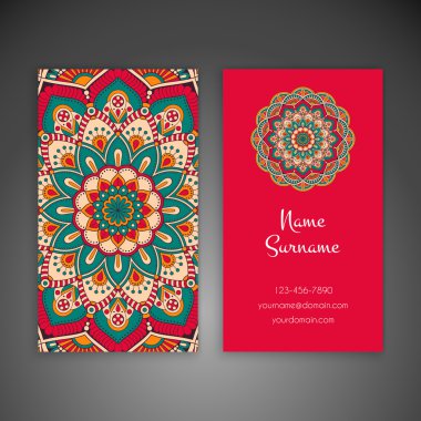 Kartvizit. Vintage dekor elementleri.