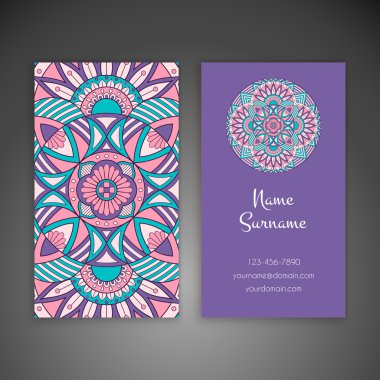 Kartvizit. Vintage dekor elementleri.