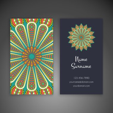 Kartvizit. Vintage dekor elementleri.