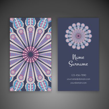 Kartvizit. Vintage dekor elementleri.