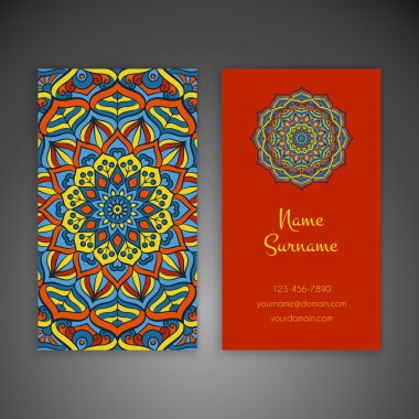 Kartvizit. Vintage dekor elementleri.