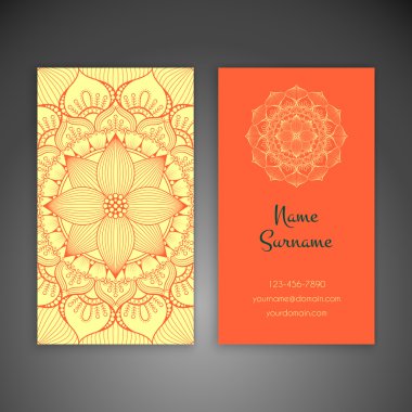 Kartvizit. Vintage dekor elementleri.