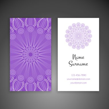 Kartvizit. Vintage dekor elementleri.