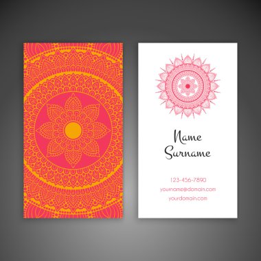 Kartvizit. Vintage dekor elementleri.